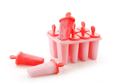 E-COSMOS Set of 6 Plastic 100% Food Grade Homemade Reusable for Home, Kitchen, Ice Lolly Mould,Popsicle Frozen Ice Cream, Ice Pop Makers, Kulfi Candy Mould Tray for Children & Adults - Multicolor