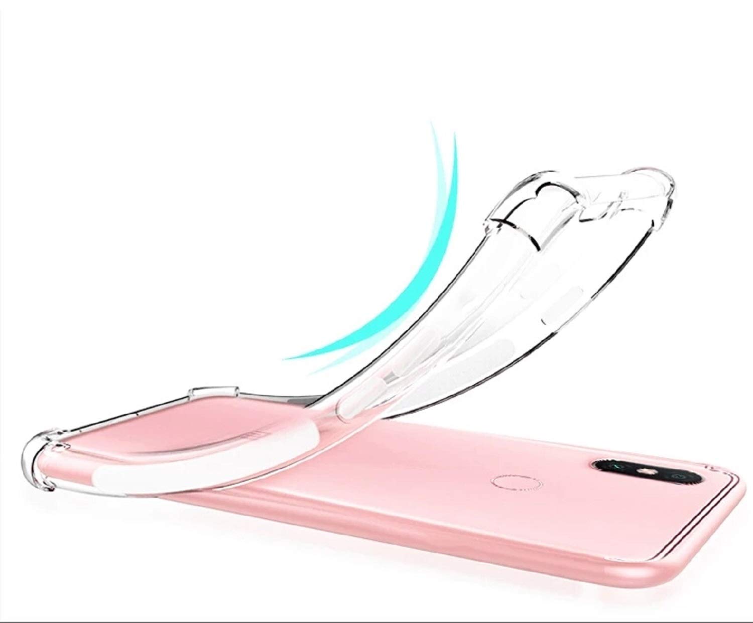 E-COSMOS for Redmi Y2 Case Cover Slim Crystal Clear Soft TPU Back Cover (Transparent)