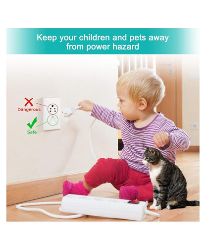 E-COSMOS E-COSMOS Baby Safety Electric Socket Plug Cover Guards (Pack of 12) White