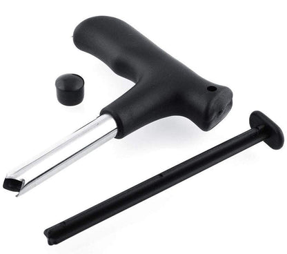 E-COSMOS Coconut Opener Stainless Steel Drill Cutter with Cleaner Stick Coconut Tool, Set of 1, Multicolor