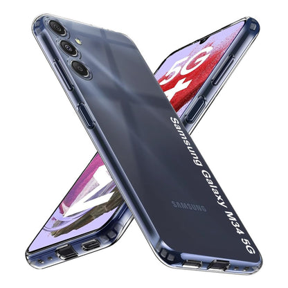 E-COSMOS for Samsung Galaxy M34 5G Case Cover Slim Crystal Clear Soft TPU Back Cover (Transparent)