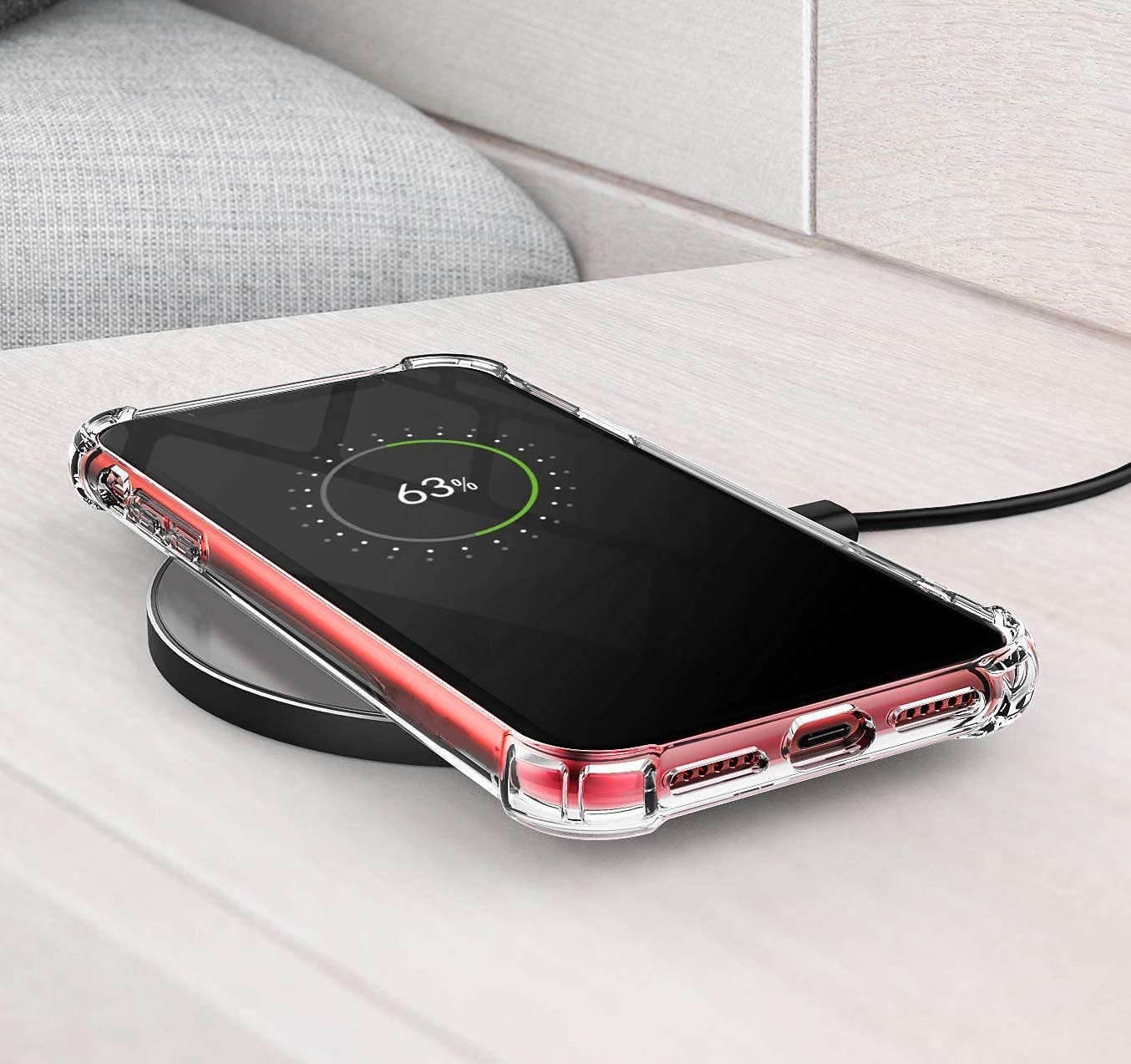 E-COSMOS Back Cover for iPhone 11 (Silicone_Transparent)