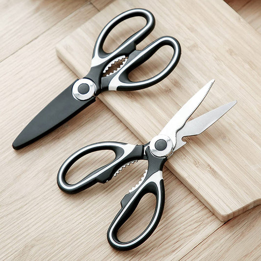 E-COSMOS Professional Kitchen Shears - Stainless Steel Heavy Duty Scissors for Cutting Meat, Fish, Pizza & More and Kitchen Accessories Items Tools (Multicolor)