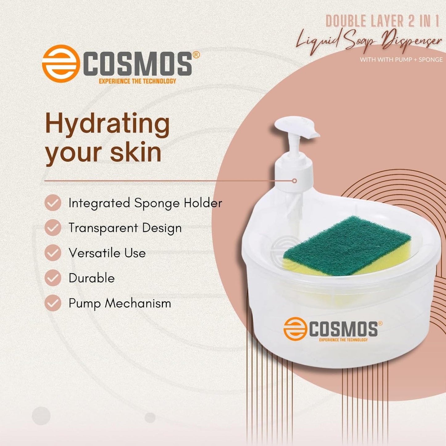 E-COSMOS Soap Dispenser Pump for Dishwasher (Multi-Colour)
