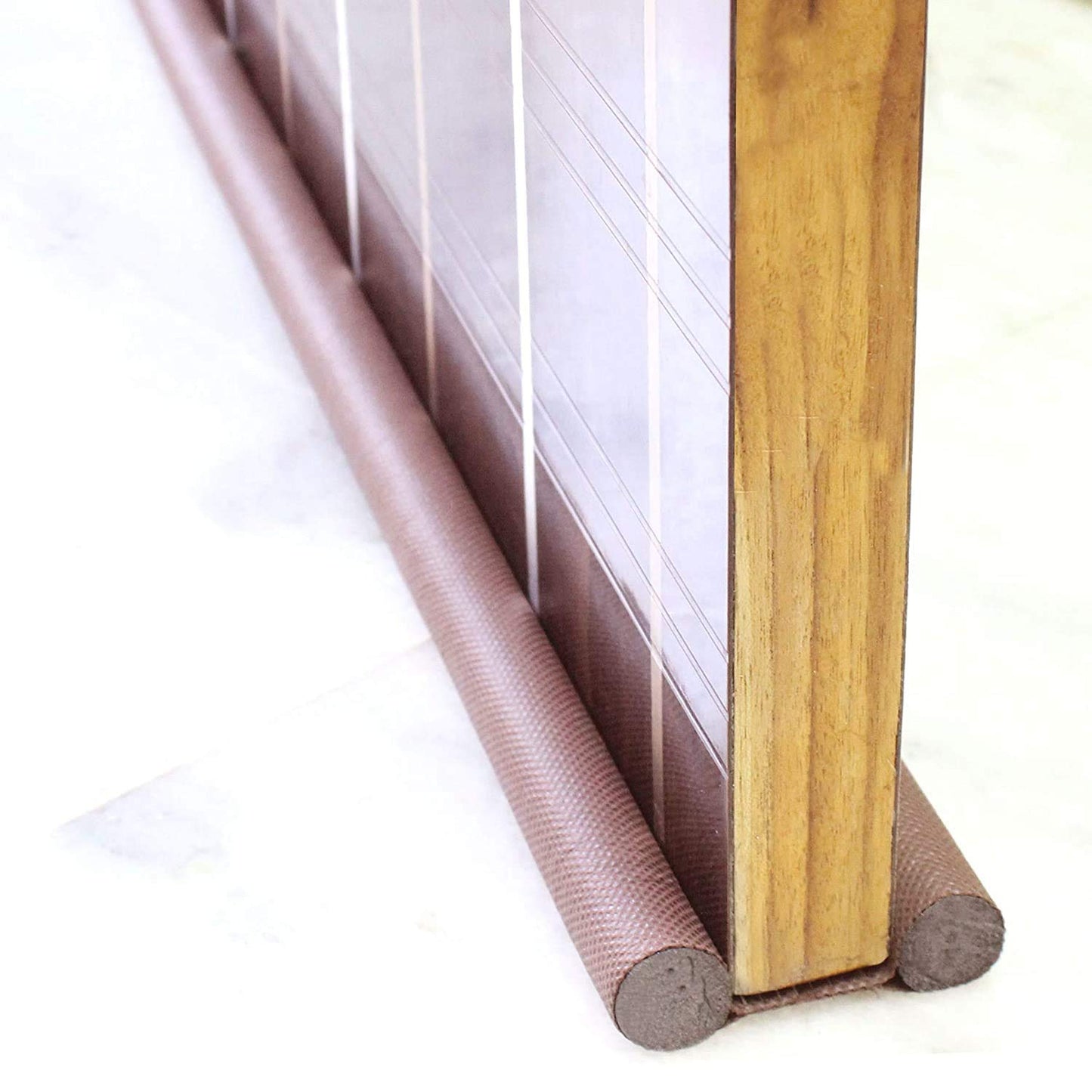 E-COSMOS Door Bottom Sealing Strip Guard for Home | Door Stoppers | Door Seal | Door Closers | Sound-Proof Reduce Noise Energy Saving Weather Stripping | Waterproof - Brown, (39 inch) (Pack of 1)