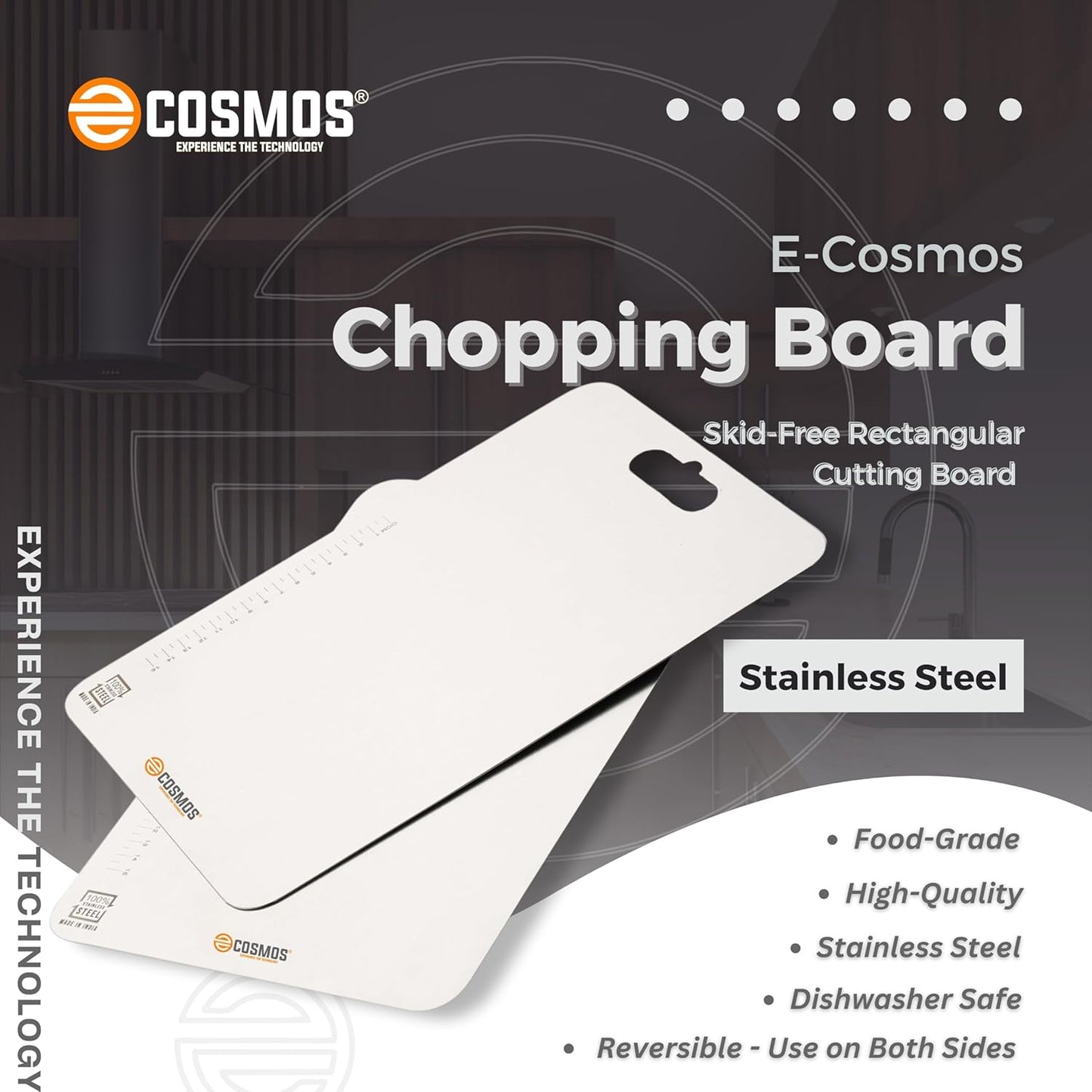 E-COSMOS Plastic Cutting/Chopping Board (Turquoise)