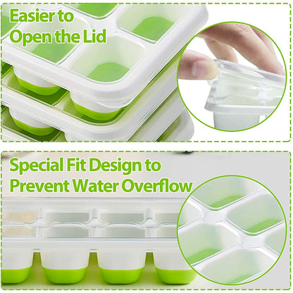 E-COSMOS Ice Cube Tray Silicone for Freezer Honeycomb 37 Cavity Ice Cube Mould Flexible Tray for Freezer, Chocolate Cake Maker, Ice Trays for Chilled Drinks, Reusable (Multi Color)
