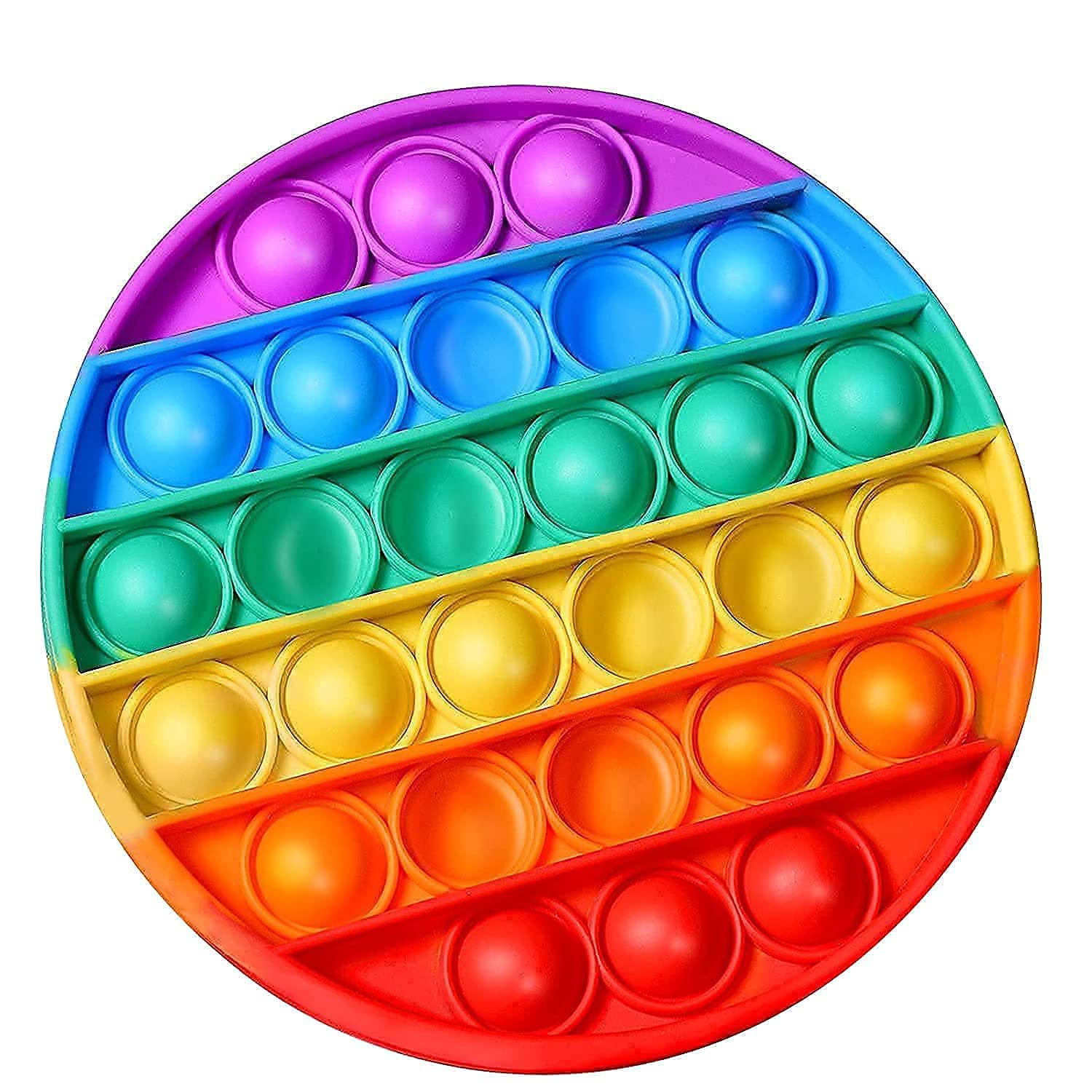 E-COSMOS Pop It Fidget Toys,Push Pop Bubble Fidget Sensory Toy,Autism Special Needs Silicone Stress Relief Toy, Fidget Toy Sensory Toy Novelty Gifts for Kids Adults (Pack of 2)