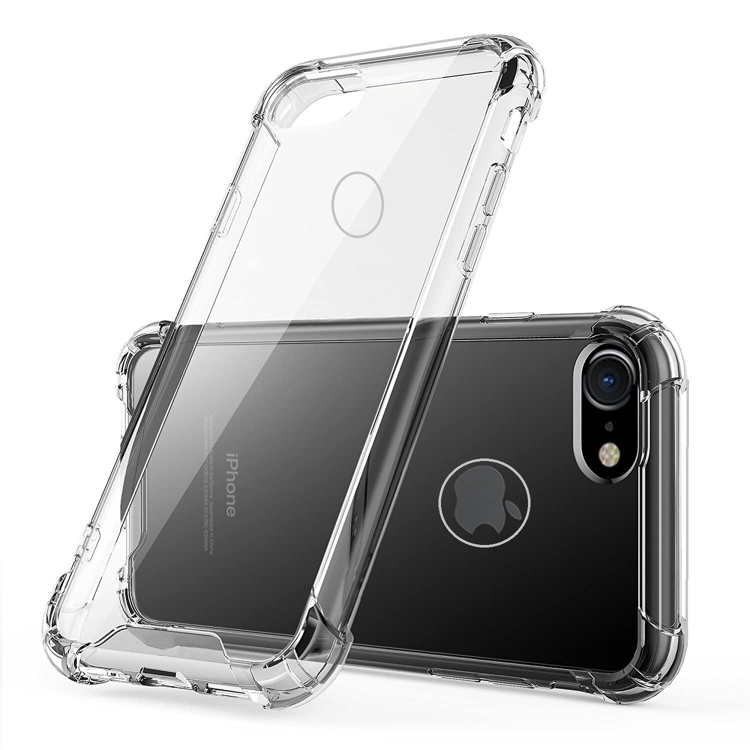 E-COSMOS Back Cover for Apple iPhone 6 (TPU+Plastic_Transparent)