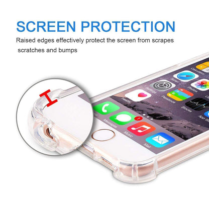 E-COSMOS Back Cover for Apple iPhone 6 (TPU+Plastic_Transparent)