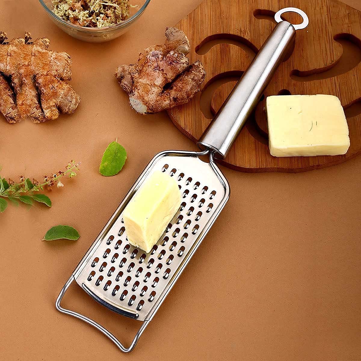 E-COSMOS Stainless Steel Cheese Grater & Lemon Zester for Kitchen