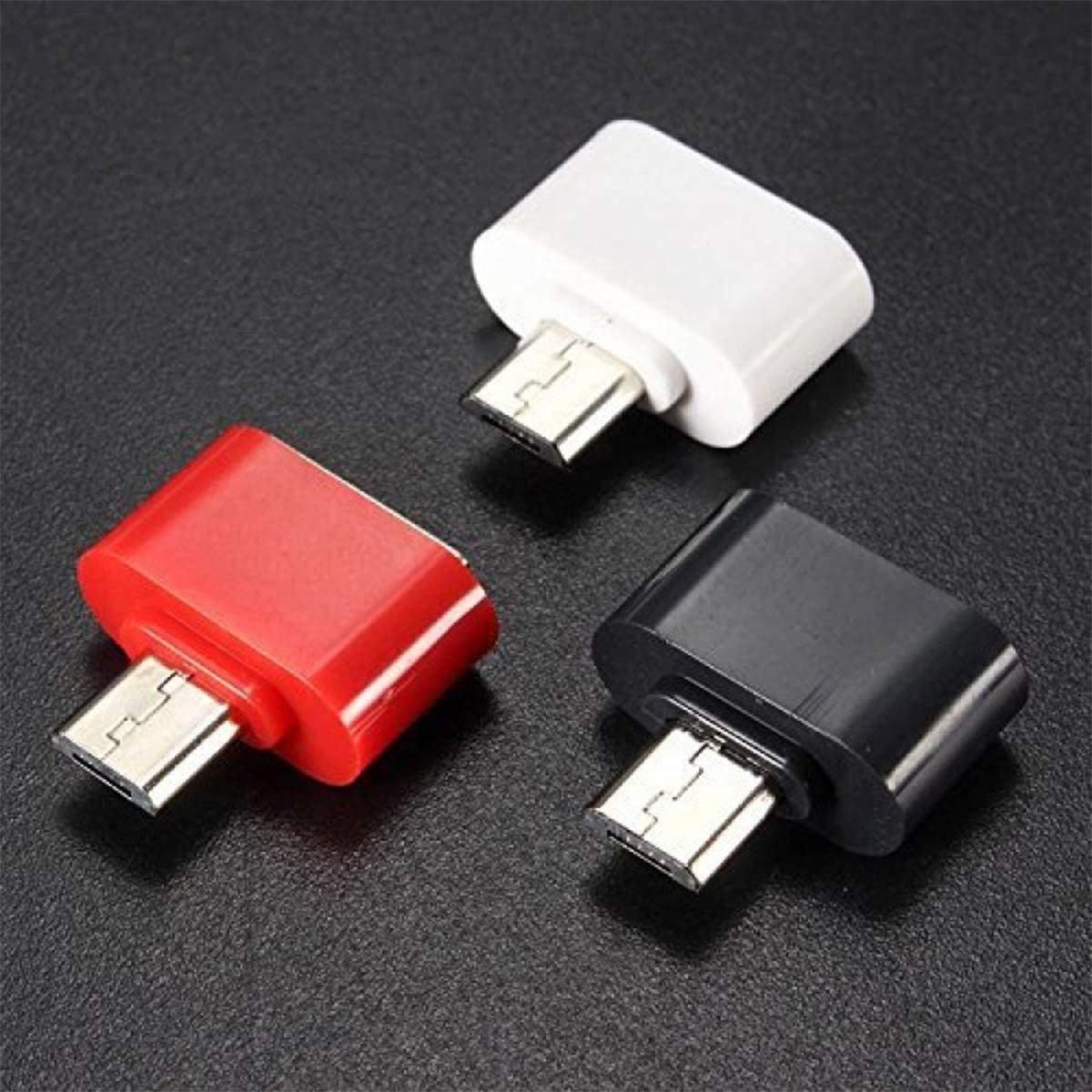 E-Cosmos Mini OTG Adapter to USB 2.0 Adapter for Smartphones and Tablets (Assorted Colours)