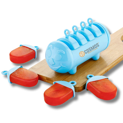 E-COSMOS Set of 6 Plastic 100% Food Grade Homemade Reusable for Home, Kitchen, Ice Lolly Mould,Popsicle Frozen Ice Cream, Ice Pop Makers, Kulfi Candy Mould Tray for Children & Adults - Multicolor