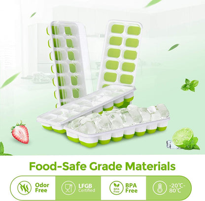 E-COSMOS Ice Cube Tray Silicone for Freezer Honeycomb 37 Cavity Ice Cube Mould Flexible Tray for Freezer, Chocolate Cake Maker, Ice Trays for Chilled Drinks, Reusable (Multi Color)