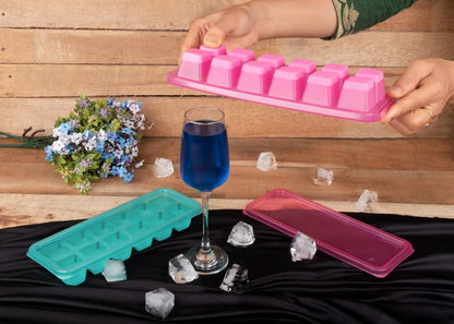 E-COSMOS Ice Cube Tray Silicone for Freezer Honeycomb 37 Cavity Ice Cube Mould Flexible Tray for Freezer, Chocolate Cake Maker, Ice Trays for Chilled Drinks, Reusable (Multi Color)
