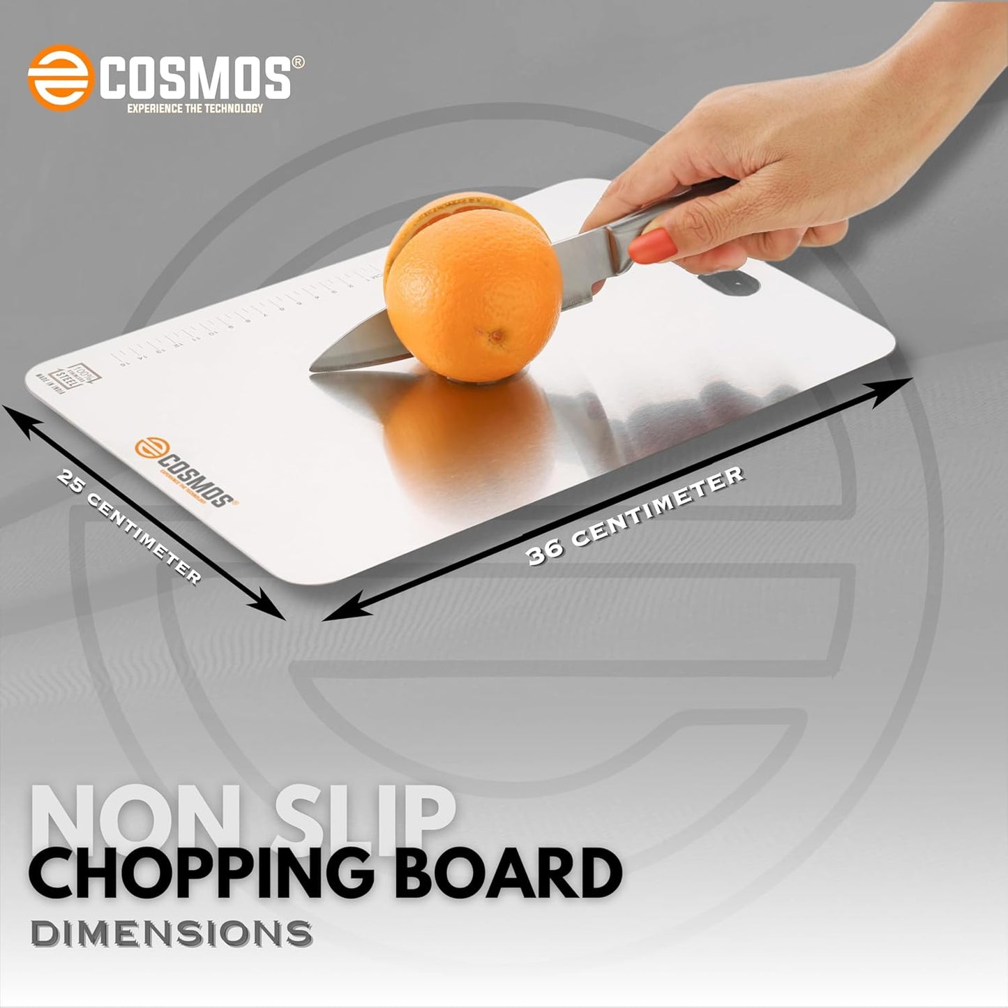 E-COSMOS Plastic Cutting/Chopping Board (Turquoise)