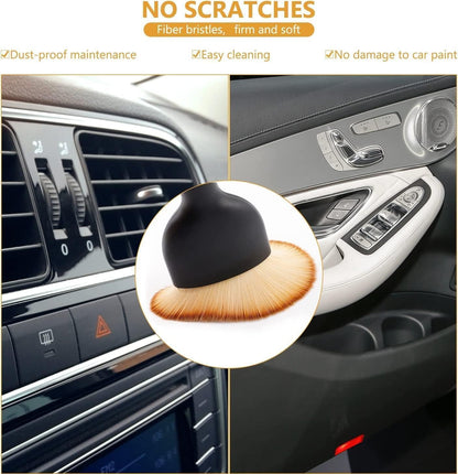 E-Cosmos Brush Mini Car Cleaning Brush with Handle and Dust Cover Car AC Vent Cleaner Dashboard Cleaner Accessories for Detailing Brush Multipurpose Gadget Cleaner Car Duster Brush (Small) (1pcs)