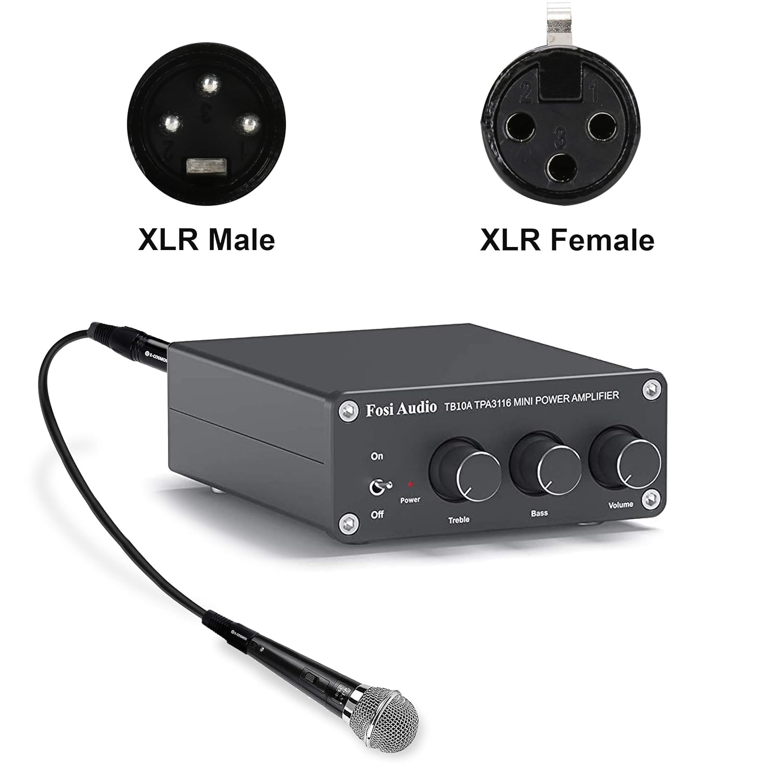 E-COSMOS Xlr Cable, Xlr Male To Female Microphone Extension Cable For Amplifiers,Microphones,Mixer,Preamp,Speaker System Or Other Professional Recording 2M/6.5Ft