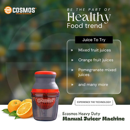 E-COSMOS Hand Press Juicer Machine | Lemon Squeezer | Reduce Effort Needed