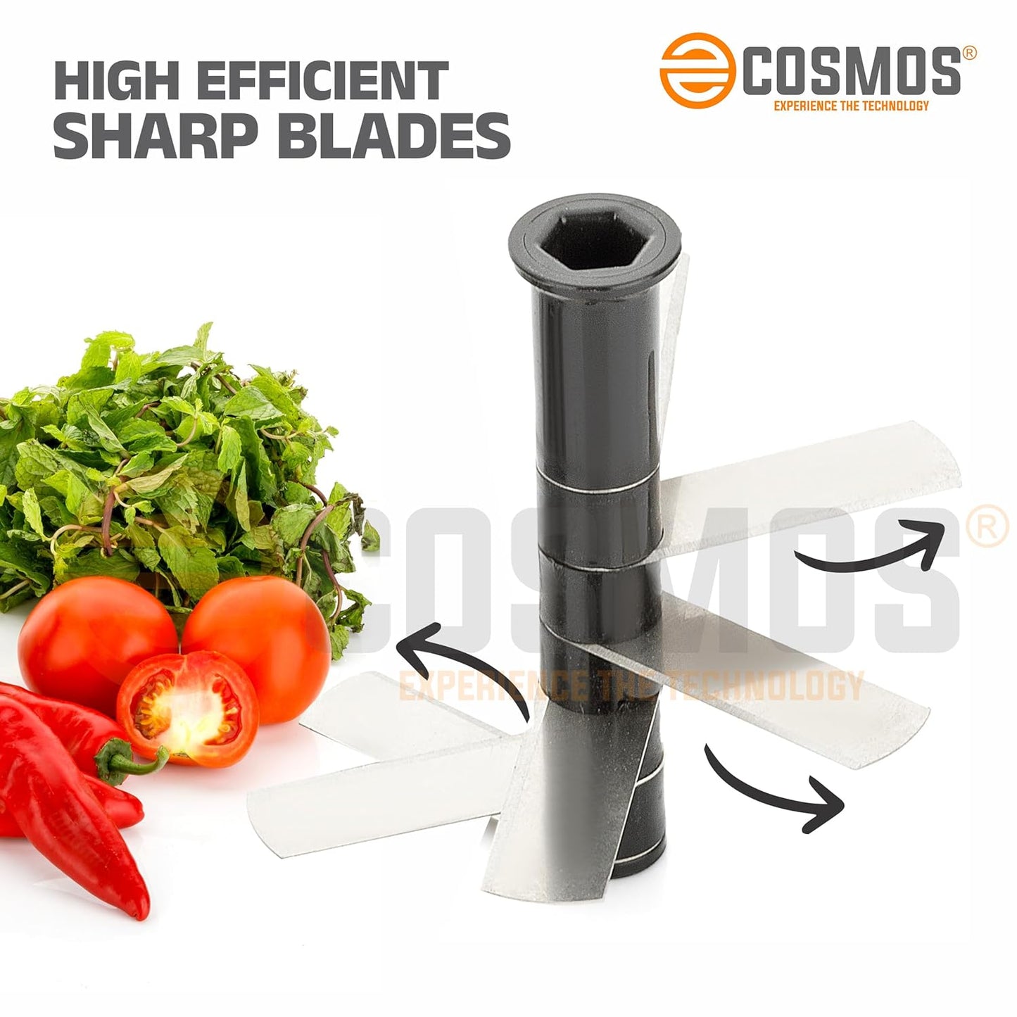 E-COSMOS Food Chopper Manual Hand-Press (Dori Chopper 900ml)
