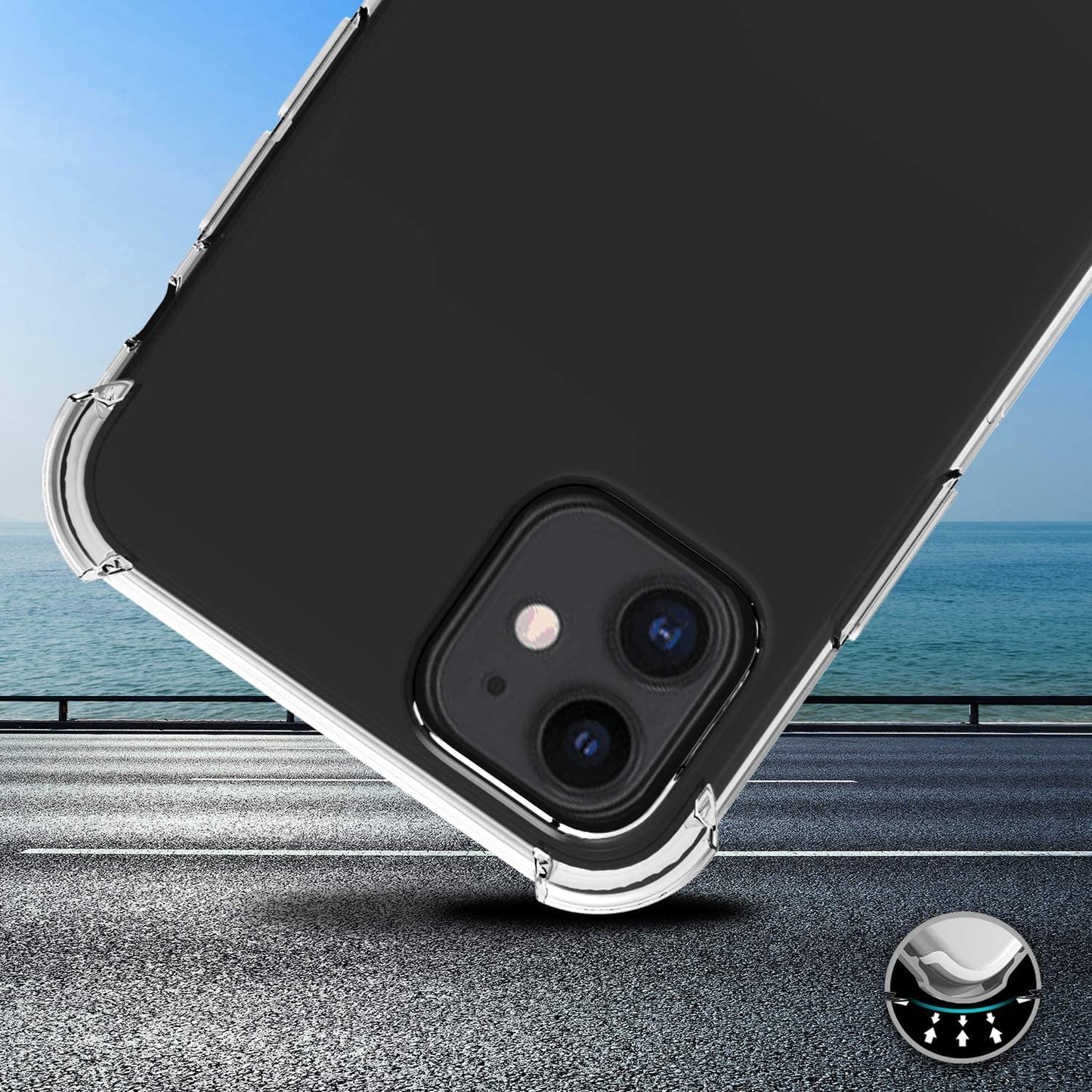 E-COSMOS Back Cover for iPhone 11 (Silicone_Transparent)