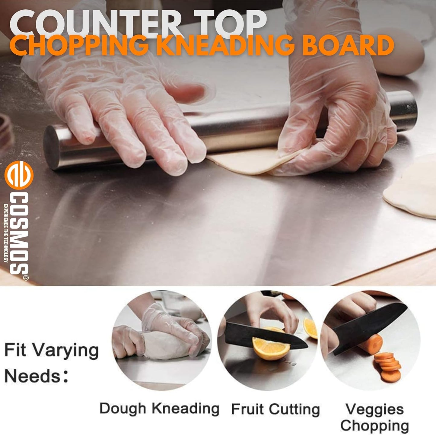 E-COSMOS Plastic Cutting/Chopping Board (Turquoise)