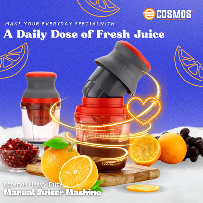E-COSMOS Hand Press Juicer Machine | Lemon Squeezer | Reduce Effort Needed
