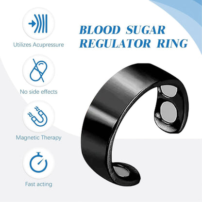 E-COSMOS Magnetic Acupressure Ring, 2 Pcs, for Sugar Control, BP Support, Diabetic Relief, Management, LI4 Point Therapy Ring, Adjustable for Men & Women, Pain Relief Tool